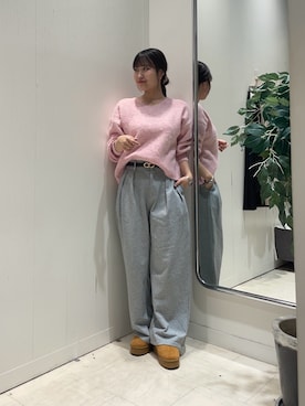 「アイテム（シューズ、イエロー系）」を使った、Risaさん（レディース・162cm）の冬コーディネート