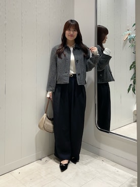 「アイテム（ブルゾン）」を使った、Risaさん（レディース・162cm）の秋コーディネート