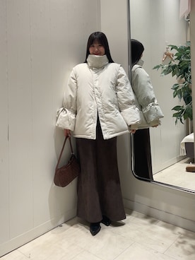 「アイテム（ジャケット/アウター）」を使った、Risaさん（レディース・162cm）の冬コーディネート