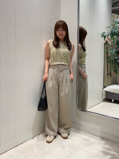 24時間限定タイムセール ベルト付きハイウエストタックパンツ（スラックス）｜Thevon 個人装備