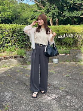 「アイテム（ファッション雑貨）」を使った、Risaさん（レディース・162cm）の夏コーディネート