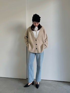 「select MOCA by son（セレクトモカバイソン）のアイテム（Tシャツ/カットソー）」を使った、yumaさん（レディース・167cm）の冬コーディネート