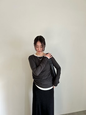「select MOCA by son（セレクトモカバイソン）のアイテム（Tシャツ/カットソー）」を使った、yumaさん（レディース・167cm）の春コーディネート