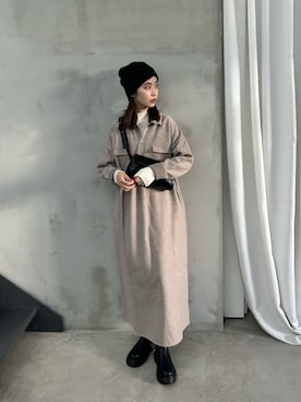 「select MOCA by son（セレクトモカバイソン）のアイテム（ワンピース/ドレス）」を使った、yumaさん（レディース・167cm）の秋コーディネート