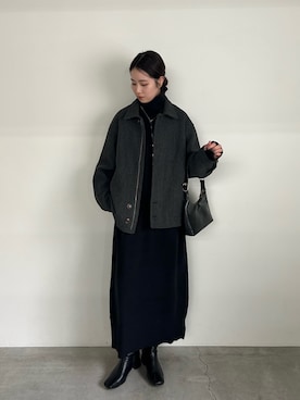 「select MOCA by son（セレクトモカバイソン）のアイテム（その他アウター）」を使った、yumaさん（レディース・167cm）の冬コーディネート
