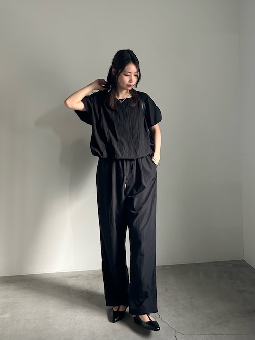 moka　服セット　　157 TAKA-Q｜シアサッカー 1ボタン7分袖ジャケット 紺(セットアップ
