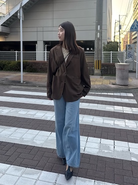 「select MOCA by son（セレクトモカバイソン）のアイテム（ジャケット/アウター）」を使った、yumaさん（レディース・167cm）の春コーディネート