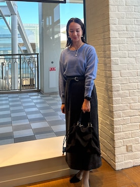 「カシミヤ」｜「アイテム（トップス）」を使った、yurinaさん（レディース・151cm）の冬コーディネート