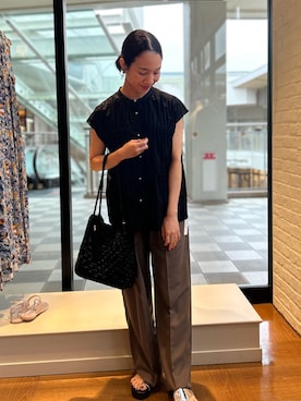 「ティアードブラウス」｜yurinaさん（レディース・151cm）の夏コーディネート