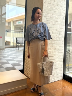 「タイトスカートコーデ」｜yurinaさん（レディース・151cm）の夏コーディネート