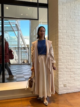 「30代ファッション」｜「アイテム（その他アウター）」を使った、yurinaさん（レディース・151cm）の春コーディネート