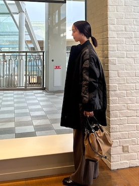 「アイテム（ダッフルコート）」を使った、yurinaさん（レディース・151cm）の冬コーディネート