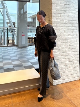 「ドット柄」｜yurinaさん（レディース・151cm）の秋コーディネート