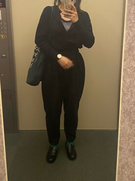 「カラーソックス」｜「アイテム（スウェットパンツ）」を使った、paoさん（レディース・164cm）の秋コーディネート