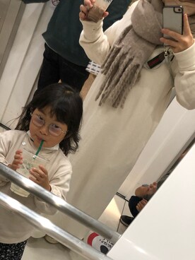 「クレドナ」｜「アイテム（ワンピース/ドレス）」を使った、あやさん（レディース・150cm）の冬コーディネート