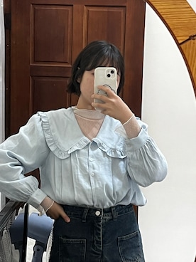 「UNKNOWN.（アンノウン）のアイテム（トップス）」を使った、juju🌼さん（レディース・160cm）の冬コーディネート