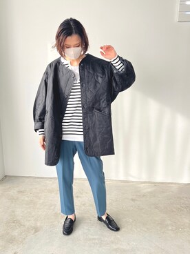 「#今日のコーデ」｜「アイテム（ノーカラージャケット）」を使った、anticragmiyukiさん（レディース・167cm）の冬コーディネート