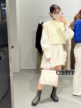 「eim（エイム）のアイテム」を使った、namu さん（レディース・161cm）の秋コーディネート