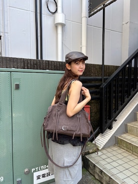 「w closet（ダブルクローゼット）のアイテム（帽子）」を使った、aynmt_さん（レディース・167cm）の春コーディネート