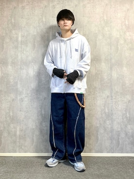「Right-on（ライトオン）のアイテム（パーカー）」を使った、takuya miyamaさん（メンズ・172cm）の冬コーディネート