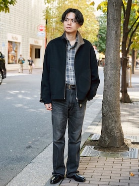 「アイテム（ブルゾン）」を使った、THE TOKYO STAFFさん（メンズ・173cm・30代）の秋コーディネート