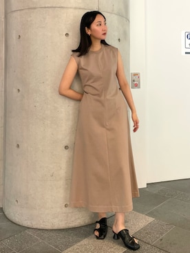 「CINOH（チノ）のアイテム（ワンピース/ドレス）」を使った、THE TOKYO STAFFさん（レディース・168cm）の夏コーディネート