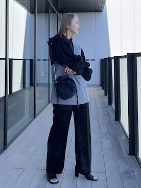「beautiful people（ビューティフルピープル）の《残りわずか》【beautiful people×THE TOKYO/ビューティフルピープル×ザトウキョウ】mini tote shoulder bag/パデッドミニトートショルダーバッグ（ショルダーバッグ）」を使った、THE TOKYO STAFFさん（レディース・168cm）の春コーディネート
