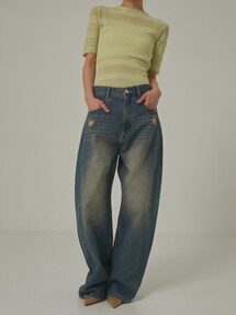 パンツ louren switching denim ZOZOTOWN限定》【Louren/ローレン】switching denim/スウィッチング