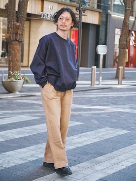 「markaware（マーカウェア）のアイテム」を使った、THE TOKYO STAFFさん（メンズ・170cm）の冬コーディネート