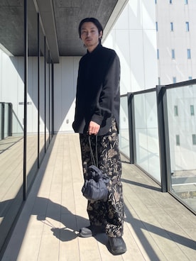 「beautiful people（ビューティフルピープル）の《残りわずか》【beautiful people×THE TOKYO/ビューティフルピープル×ザトウキョウ】mini tote shoulder bag/パデッドミニトートショルダーバッグ（ショルダーバッグ）」を使った、THE TOKYO STAFFさん（メンズ・183cm）の春コーディネート