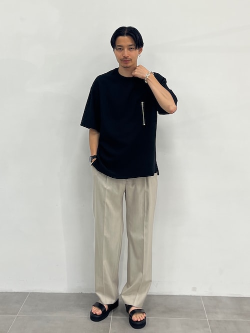 フットザコーチャー　9 サボサンダル　バックストラップ付き　ブラック　レザー SS SANDALS(GLOXI CUT SOLE) | foot the coacher(フットザ