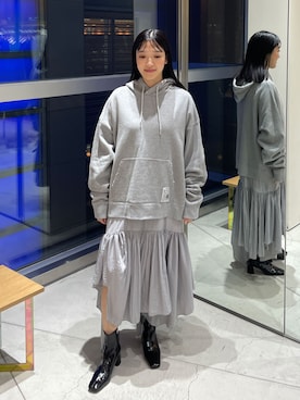 「淡色カジュアル」｜「アイテム（ワンピース/ドレス）」を使った、THE TOKYO STAFFさん（レディース・157cm）の冬コーディネート