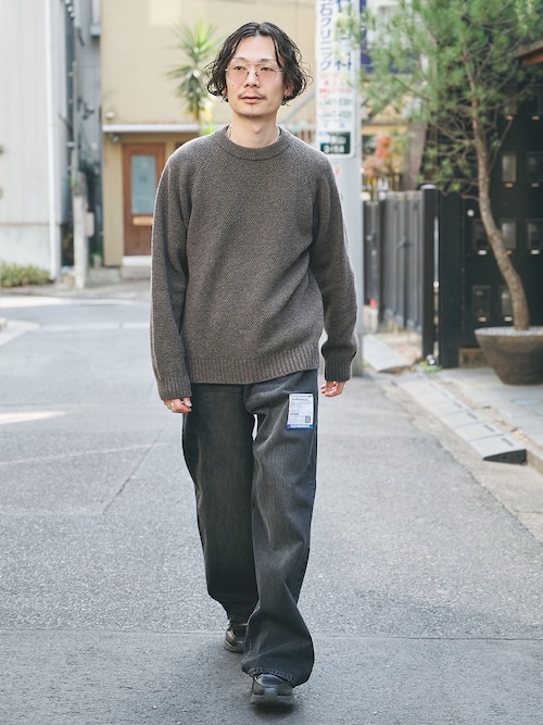 ATON】LAMBS WOOL CREWNECK SWEATER／軽くて毎日着られる定番ニット