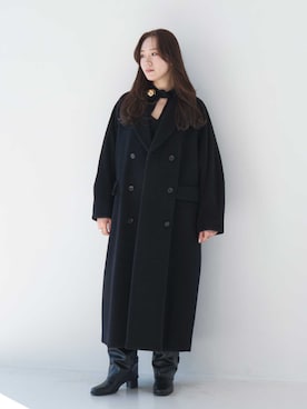 「アイテム（チェスターコート）」を使った、THE TOKYO STAFFさん（レディース・163cm）の秋コーディネート