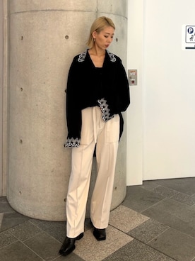 「FETICO（フェティコ）のアイテム（トップス）」を使った、THE TOKYO STAFFさん（レディース・165cm）の秋コーディネート