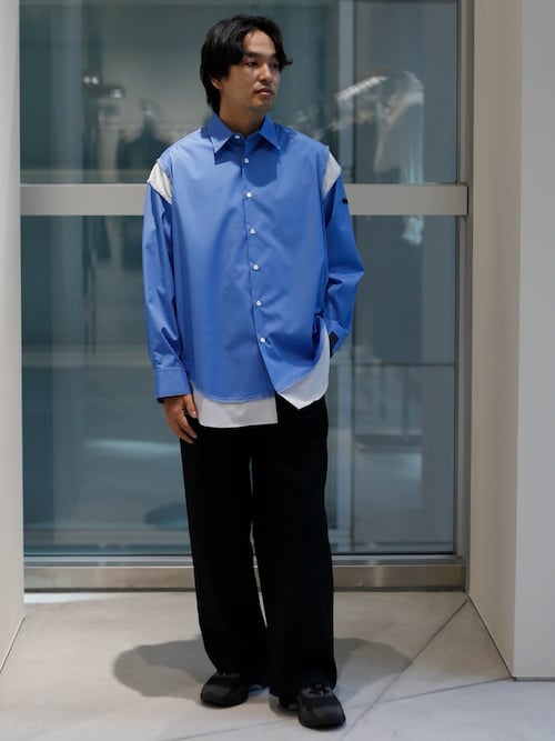 MARKAWARE】TRIPLE PLEATED WIDE TROUSERS(オーガニックウール2/80 MARKAWARE】TRIPLE PLEATED WIDE TROUSERS(オーガニックウール2/80
