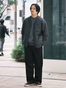 「アイテム（ダウンジャケット/コート）」を使った、THE TOKYO STAFFさん（メンズ・170cm）の秋コーディネート