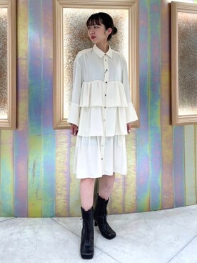 「th products（ティーエイチプロダクト）のアイテム」を使った、THE TOKYO STAFFさん（レディース・152cm）の春コーディネート