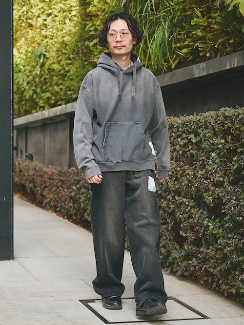 mertra メルトラ　パーカーのみ　黒/グレー MIHARAYASUHIRO/ミハラヤスヒロ】FRENCH TERRY DISTRESSED HOODIE/in