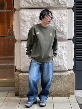 「アイテム（スウェット）」を使った、THE TOKYO STAFFさん（メンズ・170cm・30代）の冬コーディネート