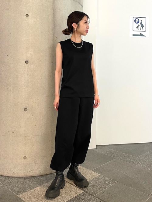 CINOH/チノ】COTTON JERSEY SLEEVELESS T-SHIRT/コットン
