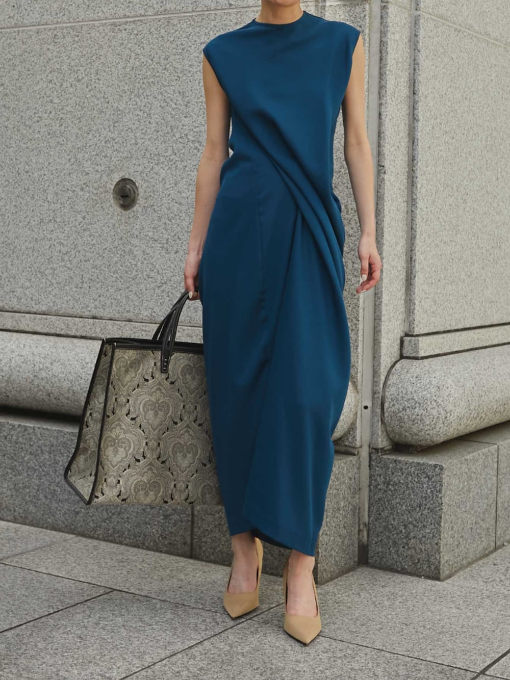 HARUNOBUMURATA/ハルノブムラタ】LULEA/サマーウールドレープ