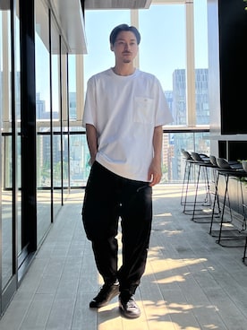 「WHITE MOUNTAINEERING（ホワイトマウンテニアリング）のアイテム」を使った、THE TOKYO STAFFさん（メンズ・183cm）の夏コーディネート