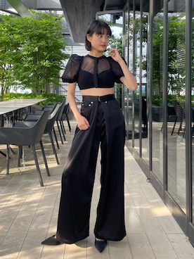 「JOHN LAWRENCE SULLIVAN（ジョンローレンスサリバン）のアイテム」を使った、THE TOKYO STAFFさん（レディース・157cm）の夏コーディネート