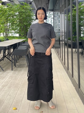 「CINOH（チノ）のアイテム（Tシャツ/カットソー）」を使った、THE TOKYO STAFFさん（レディース・157cm）の春コーディネート