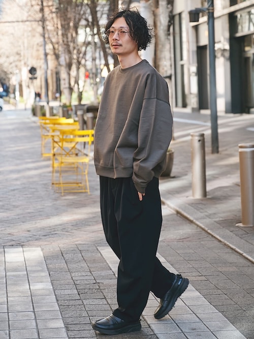 MARKAWARE】HUGE SHORT SWEAT/スラックスに合う,360度美シルエット MARKAWARE】HUGE SHORT SWEAT/スラックスに合う,360度美シルエット
