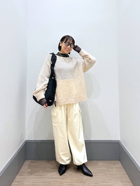 「LOWRYS FARM（ローリーズファーム）のステンレスプレートネックレス　973053（ネックレス）」を使った、yurie0407さん（レディース・154cm）の秋コーディネート