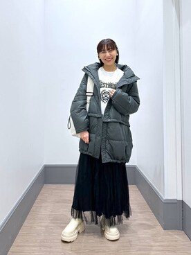 「ママコーデ」｜「アイテム（ライダースジャケット）」を使った、yurie0407さん（レディース・154cm）の秋コーディネート