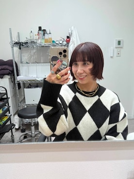 「アイテム（チョーカー）」を使った、yurie0407さん（レディース・154cm）の冬コーディネート