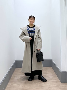「LOWRYS FARM（ローリーズファーム）のステンレスプレートネックレス　973053（ネックレス）」を使った、yurie0407さん（レディース・154cm）の冬コーディネート